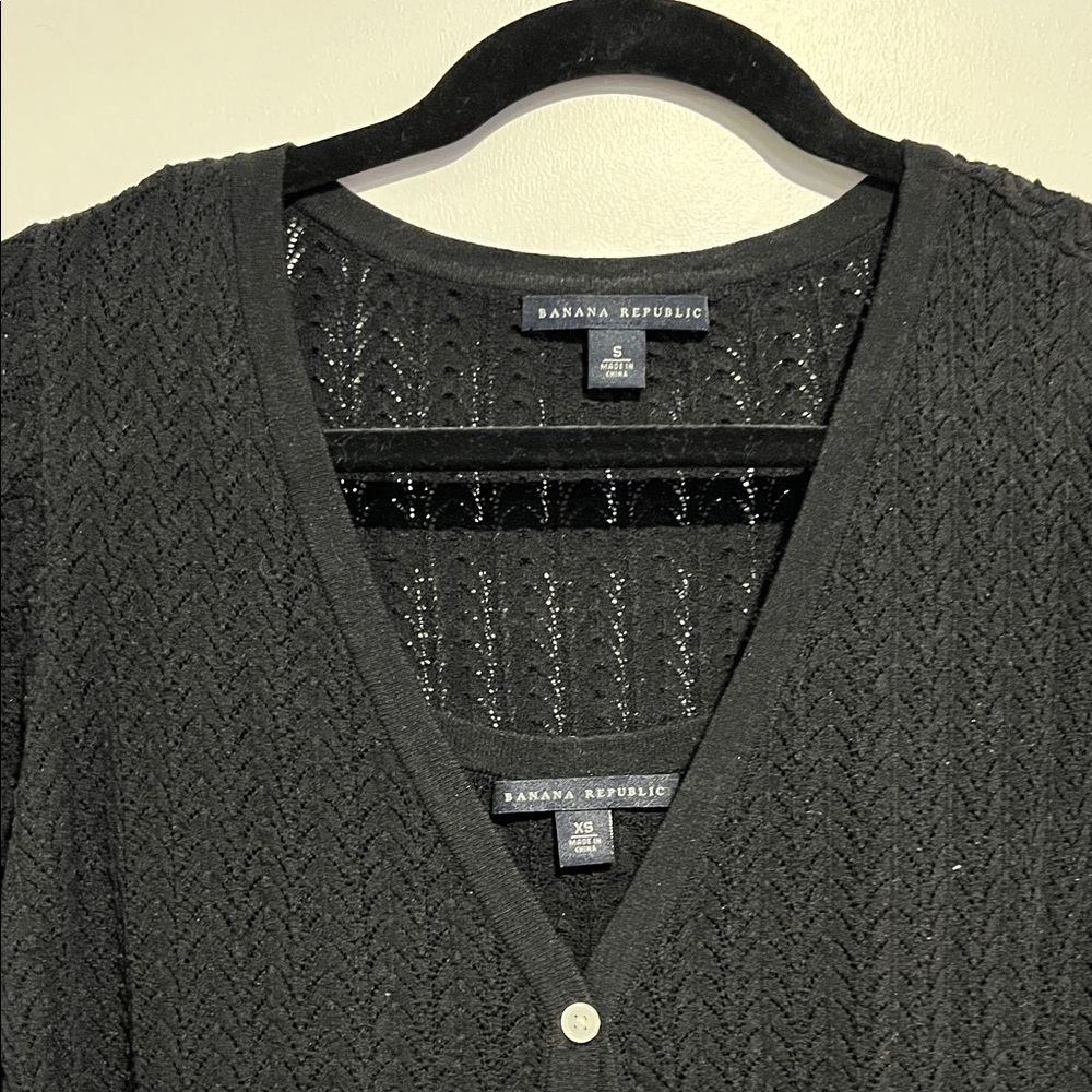 Banana Republic Charcoal Knit Cardigan